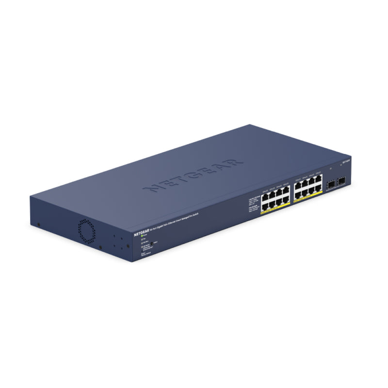 NETGEAR GS716TP 16-port Gigabit Ethernet PoE+ Smart Switch with 2 SFP Ports and Cloud Management