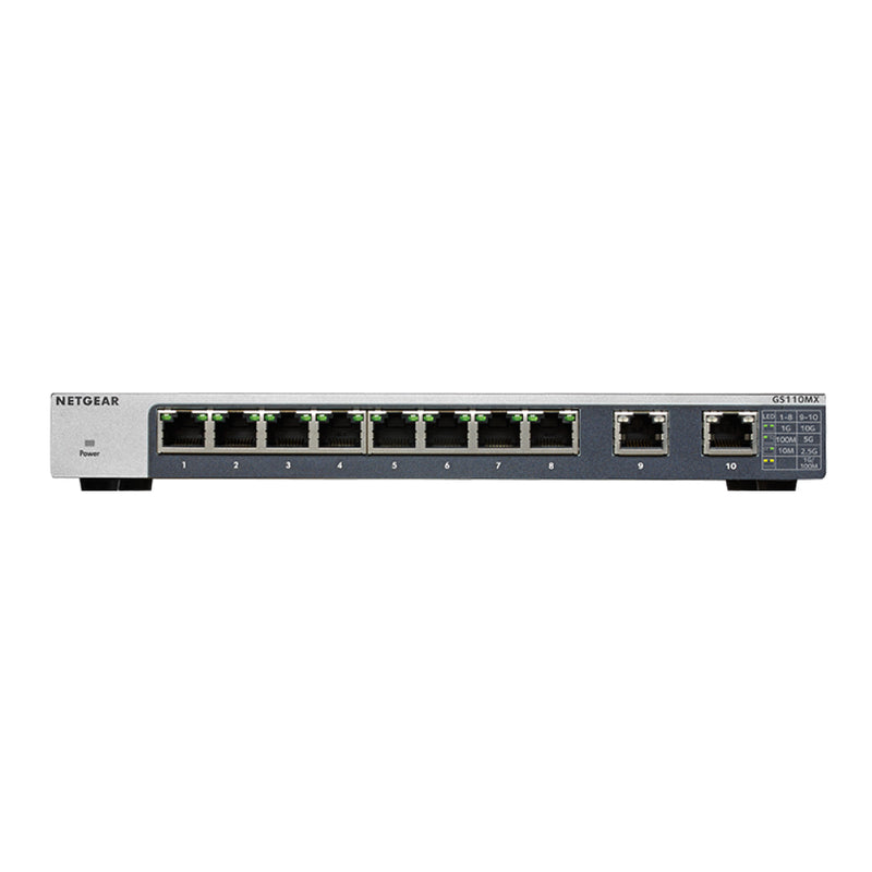 NETGEAR GS110MX 10-Port Gigabit/10G Ethernet Unmanaged Switch