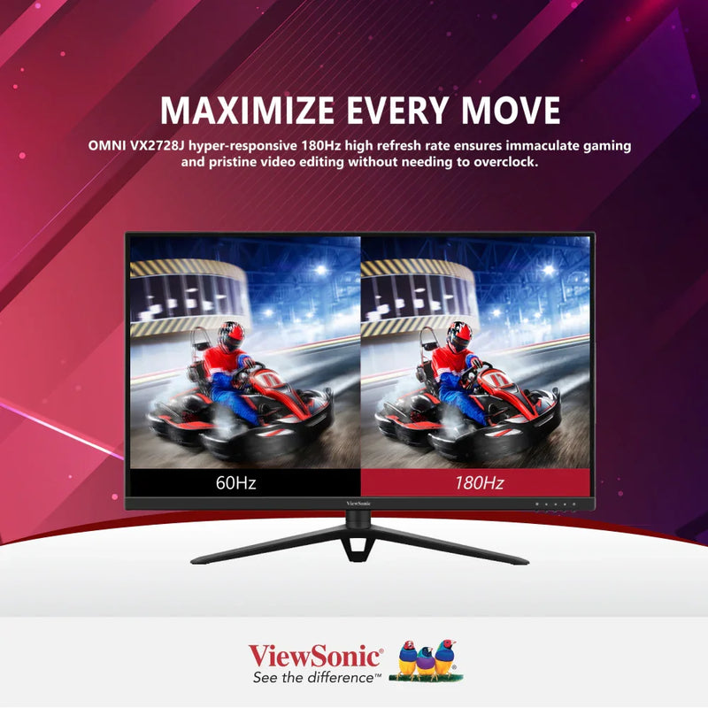 VIEWSONIC VX2728J 27” 165Hz Fast IPS Full Ergonomic Gaming Monitor