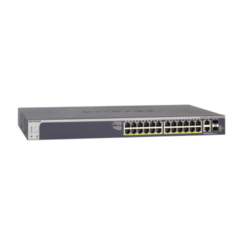 NETGEAR GS728TXP 28-Port Gigabit/10G Stackable Smart Managed Pro PoE Switch - with 24 x PoE+ @ 195W