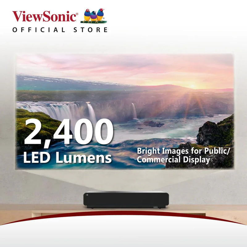 VIEWSONIC X1000-4K+ 4K UHD Ultra Short Throw LED Projector 3840 x 2160