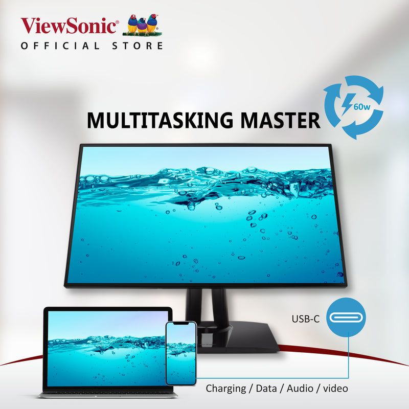 VIEWSONIC VP2756-4K 27" 4K color-pro Professional Pantone Validated 100% sRGB Monitor