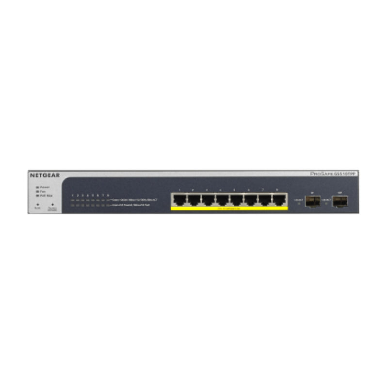 NETGEAR GS510TPP 10-Port Gigabit Ethernet Smart Managed Pro PoE Switch - with 8 x PoE+ @ 190W