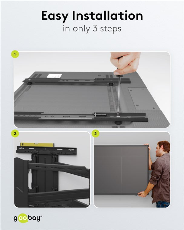 GOOBAY TV Wall mount Basic FULLMOTION (M) for TVs from 32" to 55"