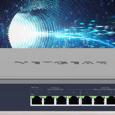 NETGEAR 8-Port 10G Multi-Gigabit Ethernet Smart Switch (MS510TXM) - Managed, 8 x Multi-gig Ports, 2 x 10G SFP+, Optional Insight Cloud Management
