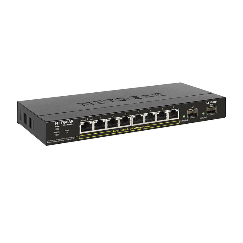 NETGEAR GS310TP 10-Port Gigabit Ethernet Smart Managed Pro PoE Switch