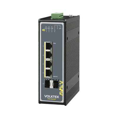 VOLKTEK INS-8424P 4 Ports GbE Unmanaged PoE+ Switch with 2 SFP Ports