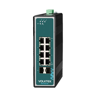 VOLKTEK IEN-9428-SS 8 Ports GbE Substation Certified Unmanaged Switch with 2 SFP Ports