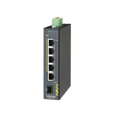 VOLKTEK HNS-8415P 4 Ports GbE Unmanaged PoE+ Switch with 1 RJ45 and 1 SFP Ports
