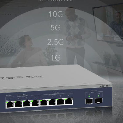 NETGEAR 8-Port 10G Multi-Gigabit Ethernet Smart Switch (MS510TXM) - Managed, 8 x Multi-gig Ports, 2 x 10G SFP+, Optional Insight Cloud Management