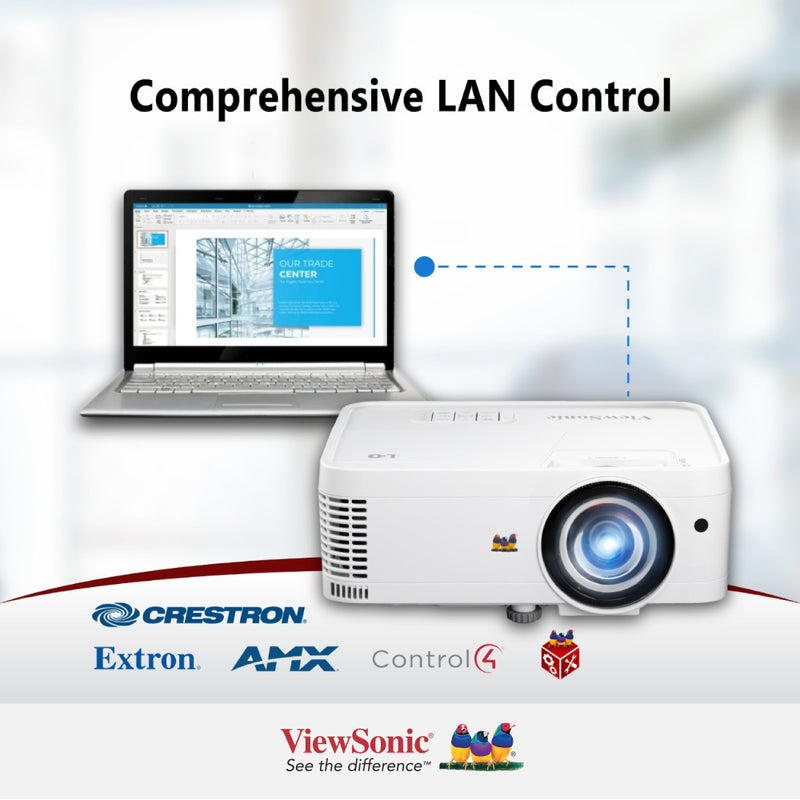 VIEWSONIC LS550WHE 3,000 ANSI Lumens WXGA LED Business/Education Projector - 1280 x 800 Resolution, 1.55-1.70 Throw Ratio