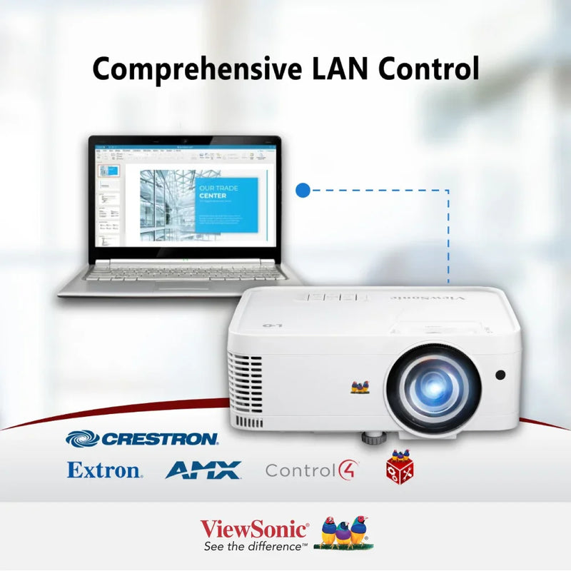 VIEWSONIC LS550WHE 3,000 ANSI Lumens WXGA LED Business/Education Projector - 1280 x 800 Resolution, 1.55-1.70 Throw Ratio