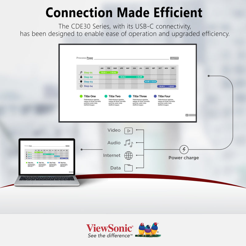 VIEWSONIC CDE6530 65" 4K Presentation Display