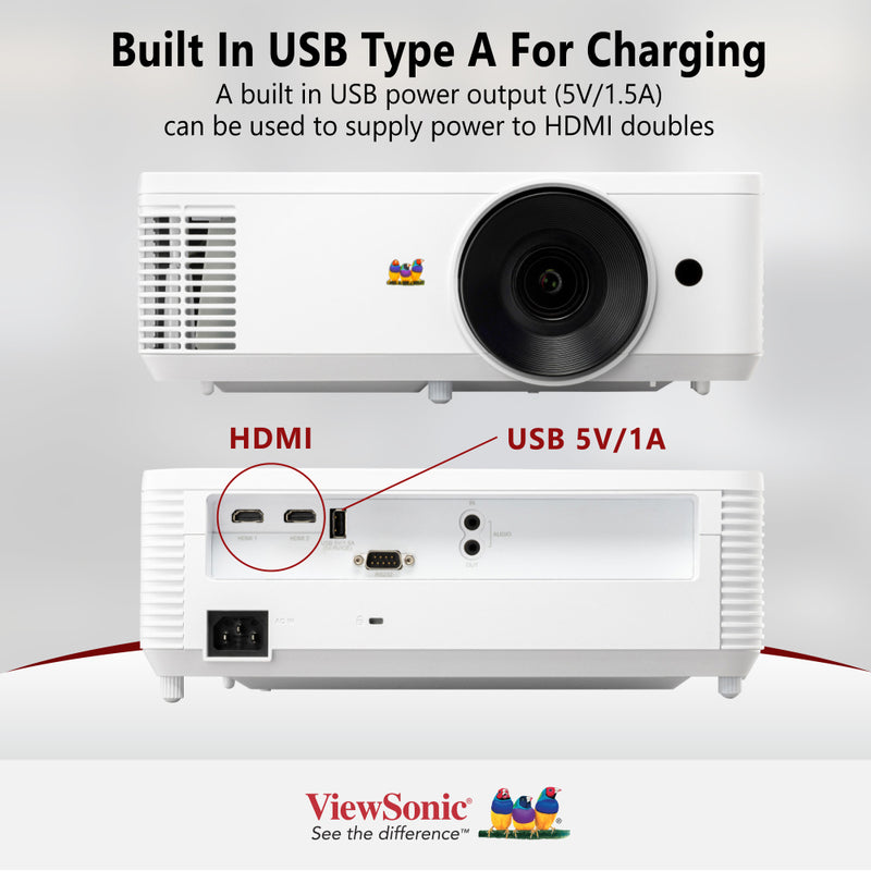 VIEWSONIC PX704HD 4,000 ANSI Lumens 1080p Home & Business Projector