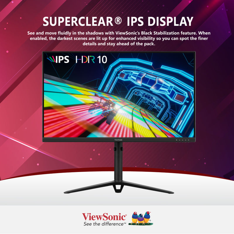 VIEWSONIC VX2728J-2K 27” 2K 180Hz (OC) Fast IPS Gaming Monitor