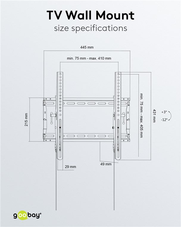 GOOBAY TV Wall Mount Pro Tilt M (32-55 Inch)