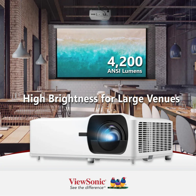 VIEWSONIC LS710HD 4,200 ANSI Lumens 1080p Short Throw Laser Installation Projector