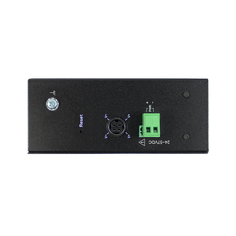VOLKTEK IEN-8225P-24V 4 Ports GbE Unmanaged PoE+ Switch with 1 RJ45 and 2 SFP Ports