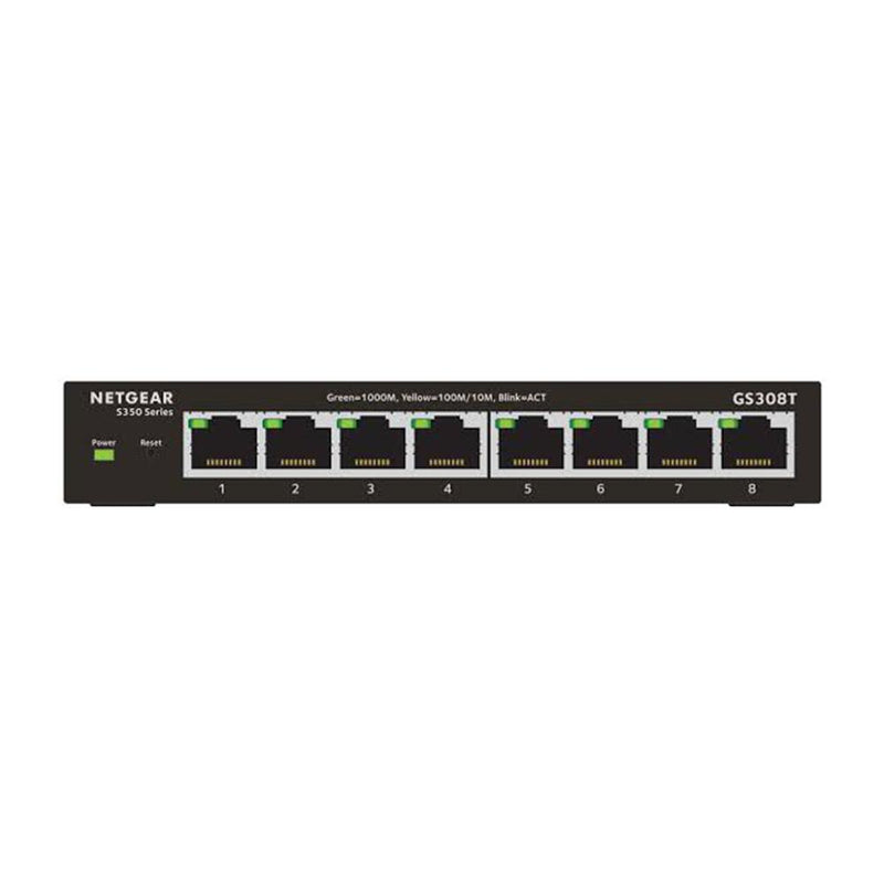NETGEAR GS308T 8-Port Gigabit Ethernet Smart Managed Pro Switch