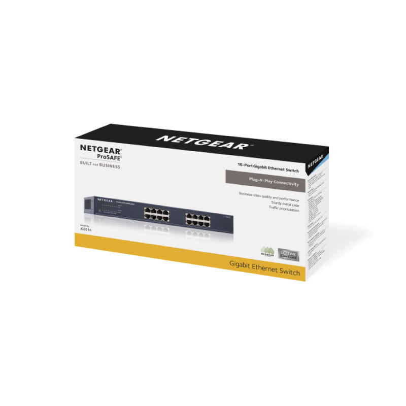 NETGEAR JGS516 16-Port Gigabit Ethernet Unmanaged Switch