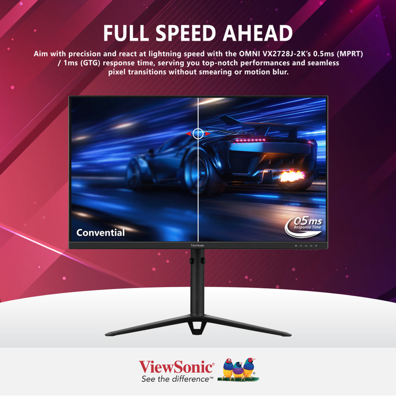 VIEWSONIC VX2728J-2K 27” 2K 180Hz (OC) Fast IPS Gaming Monitor