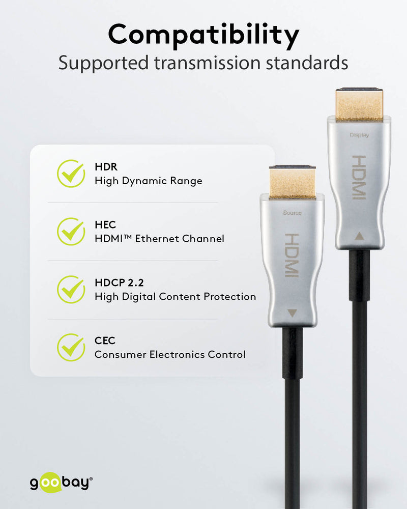 GOOBAY HDMI Optical Hybrid Cable 2.0 - 4K 60Hz
