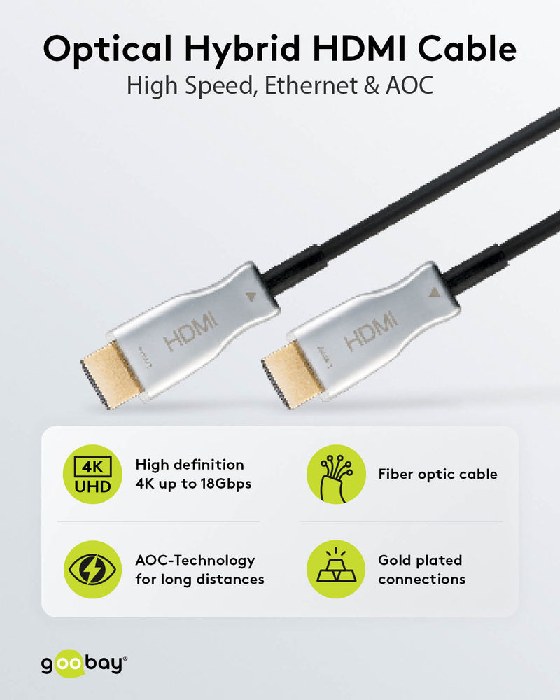GOOBAY HDMI Optical Hybrid Cable 2.0 - 4K 60Hz