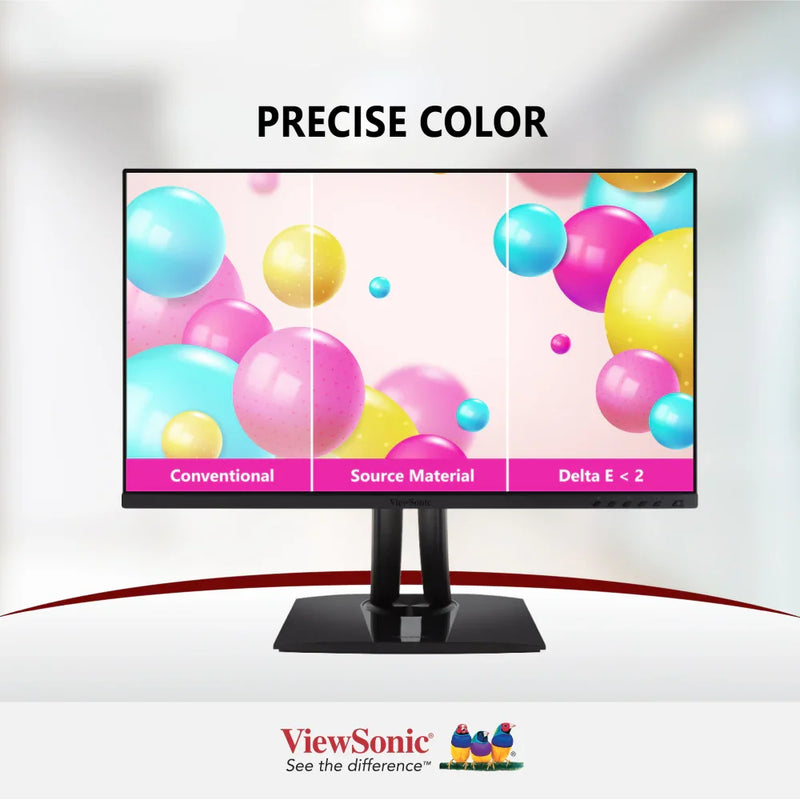 VIEWSONIC VP2456 24" FHD Pantone Validated 100% sRGB & Factory Pre-Calibrated Monitor with 60W USB-C