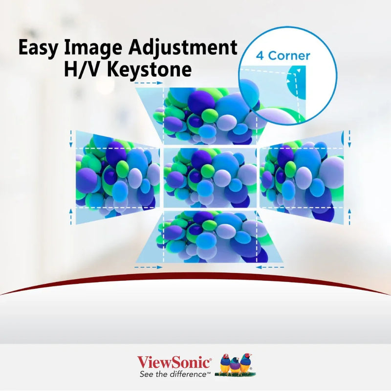 VIEWSONIC LS550WHE 3,000 ANSI Lumens WXGA LED Business/Education Projector - 1280 x 800 Resolution, 1.55-1.70 Throw Ratio