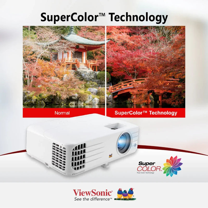 ViewSonic PX701HDH 3,500 ANSI Lumens 1080p Projector for Home and Business - 1920 x 1080 Resolution, 1.5-1.65 Throw Ratio