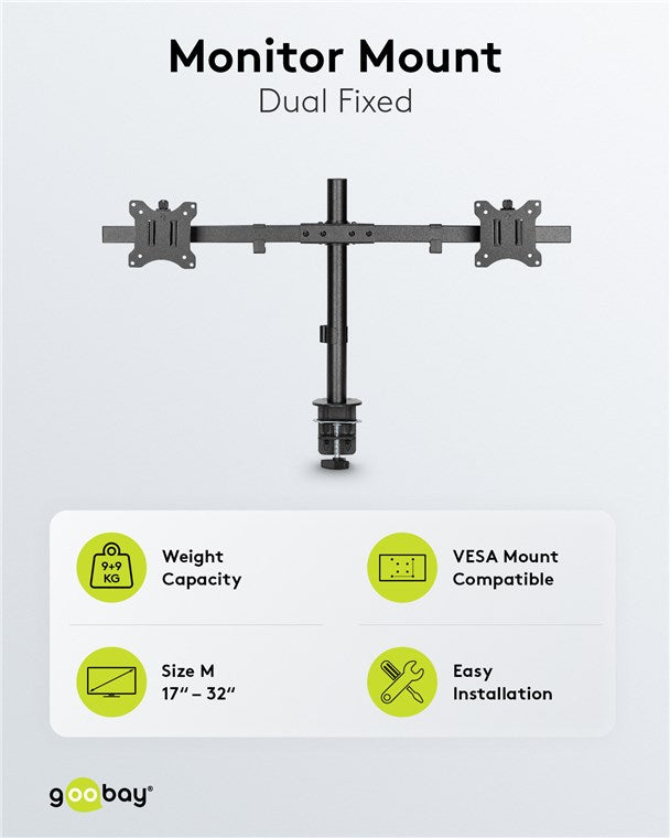 GOOBAY Double Monitor Mount Fix (17-32 Inch)