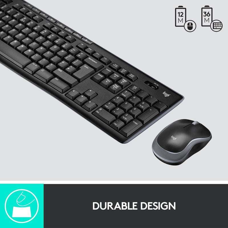 LOGITECH MK270R Reliable Wireless Keyboard and Mouse Combo