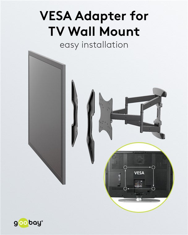 GOOBAY Adapter for TV Wall Mount with VESA Format (Max. 400 x 400 mm)