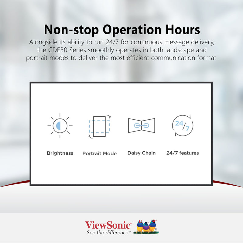 VIEWSONIC CDE6530 65" 4K Presentation DisplayVIEWSONIC CDE6530 65" 4K Presentation Display