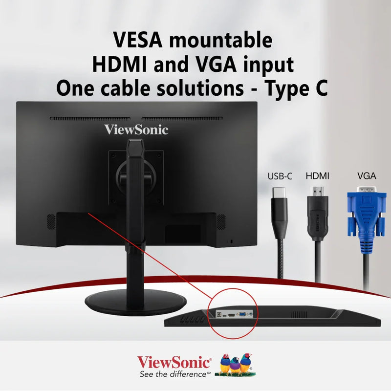 VIEWSONIC VG2709-MHU 27” Full HD USB-C Monitor with Dual Speakers