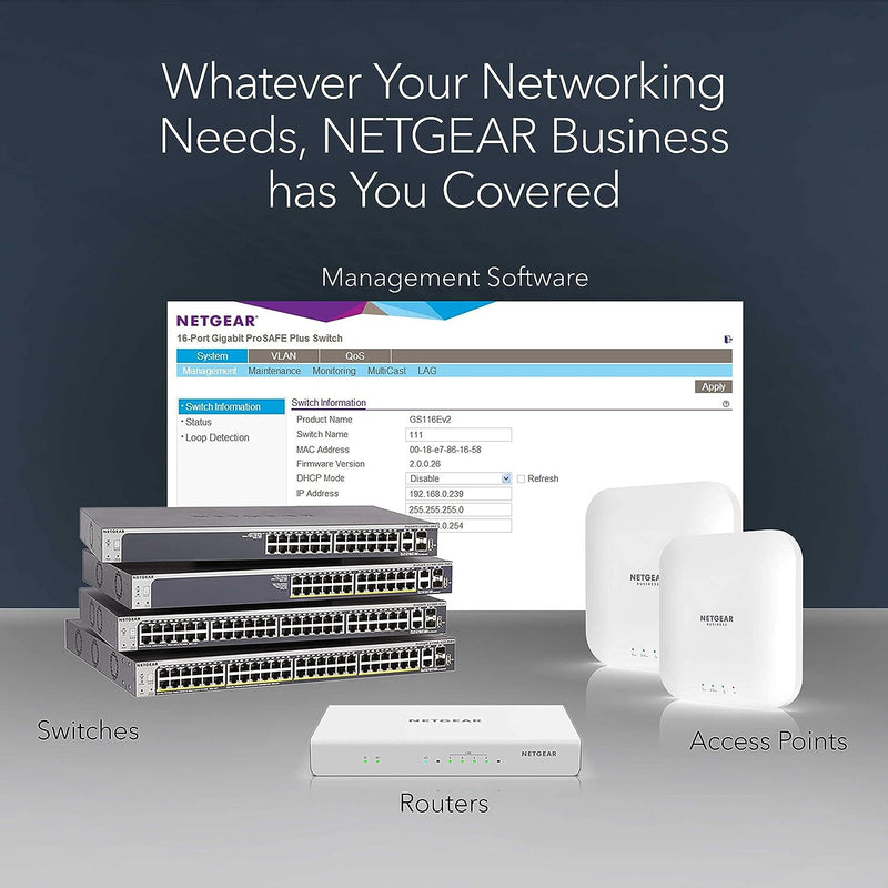 NETGEAR JGS524E 24-Port Gigabit Ethernet Smart Managed Plus Switch