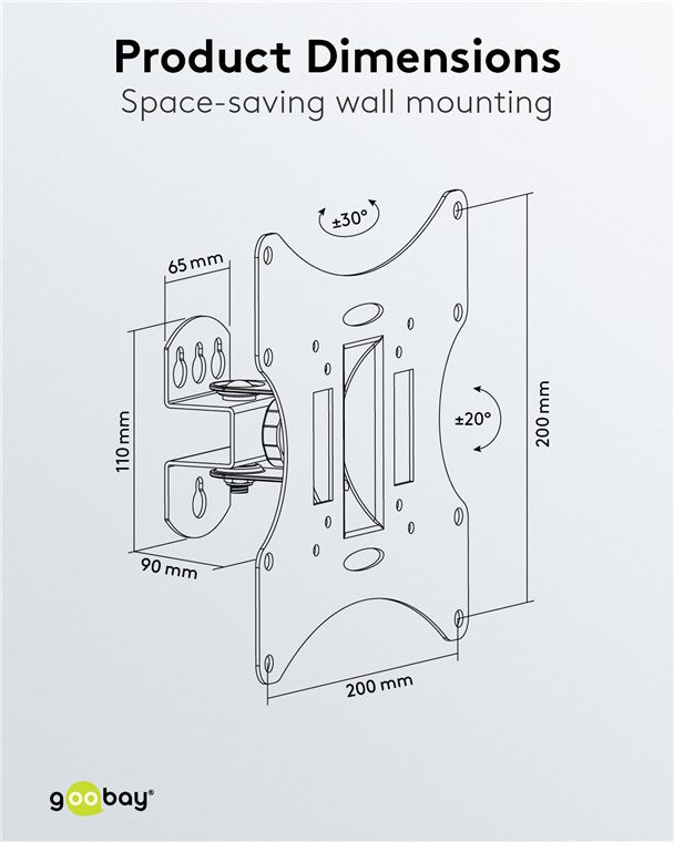 GOOBAY TV Wall Mount Basic Tilt S (23-42 Inch)