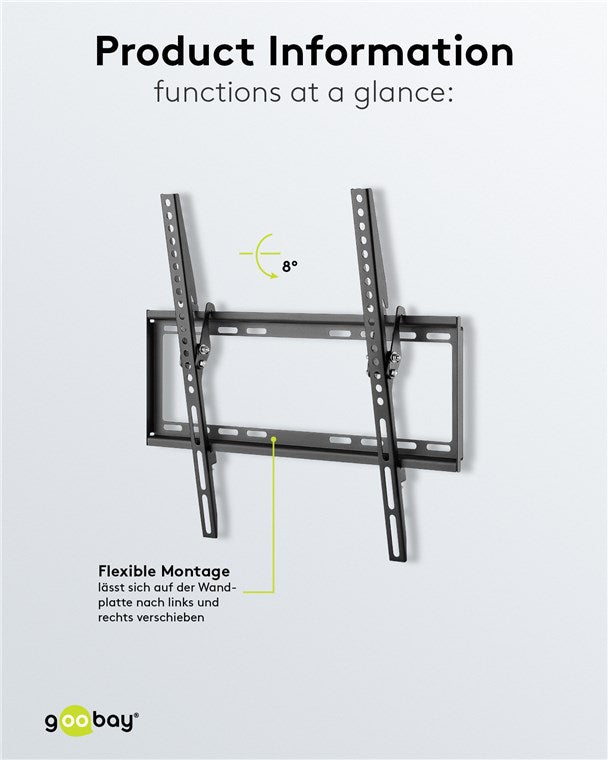 GOOBAY TV Wall Mount Basic TILT (M) for TVs from 32" to 55"
