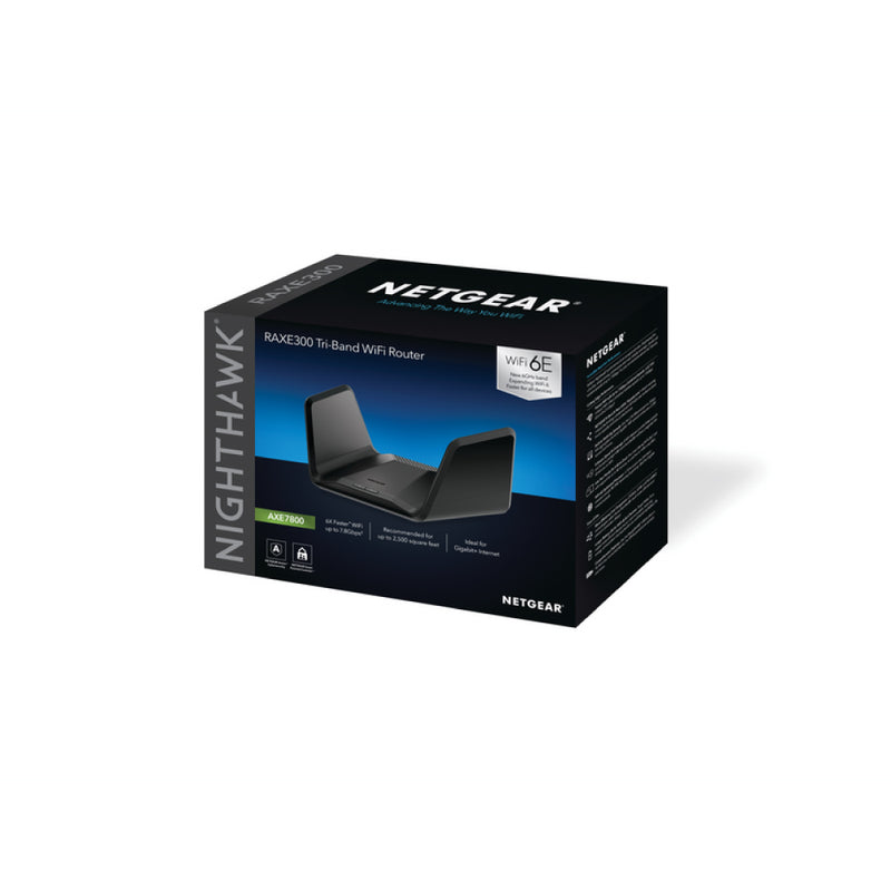 NETGEAR Nighthawk 8-Stream Tri-Band WiFi 6E Router - AXE7800 7.8Gbps (RAXE300)