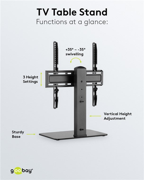 GOOBAY Tabletop TV Stand Basic Fix (32-55 Inch)