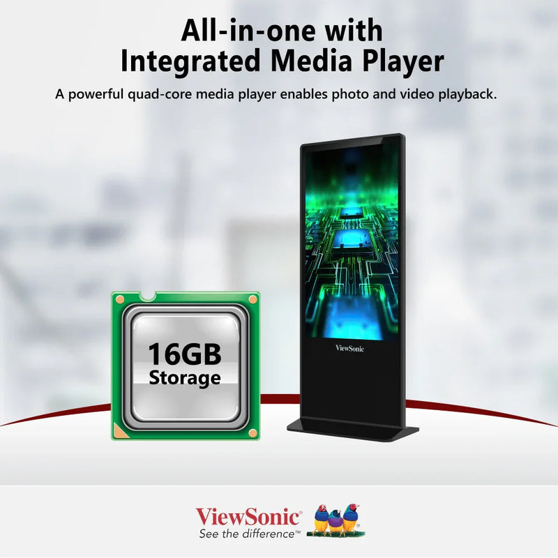 ViewSonic EP5542T 55" Multi-touch Digital ePoster - 3840 x 2160