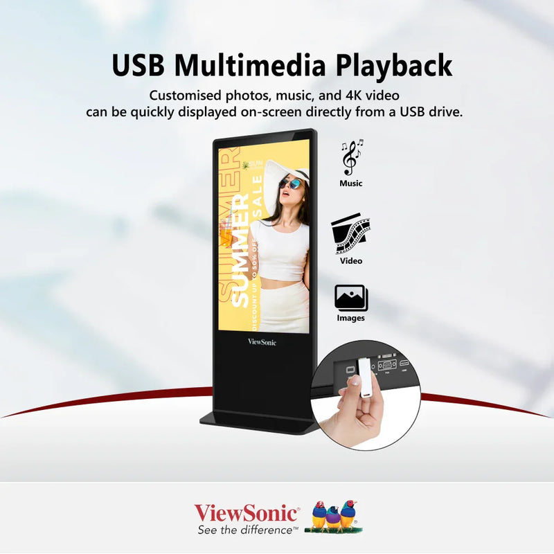 ViewSonic EP5542T 55" Multi-touch Digital ePoster - 3840 x 2160