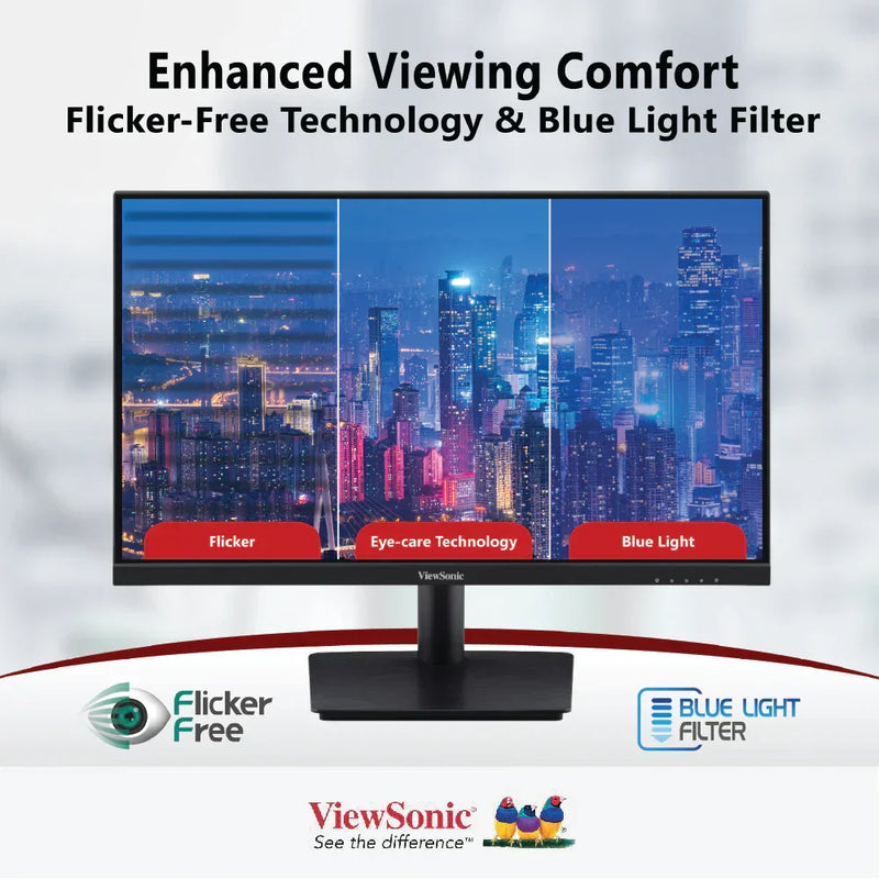 VIEWSONIC VA2409-MHU 24” Full HD Monitor - 1920 x 1080, 75 Hz, USB-C