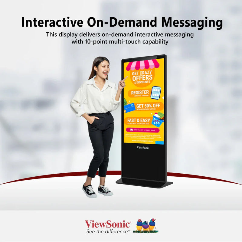 ViewSonic EP5542T 55" Multi-touch Digital ePoster - 3840 x 2160