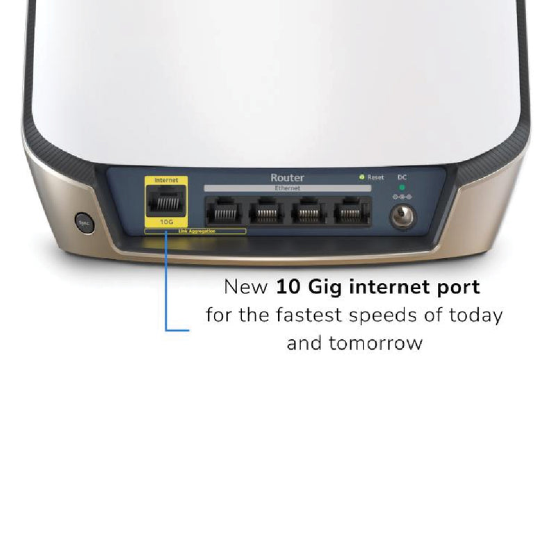 NETGEAR ORBI RBK862S Tri-Band 2-Pack WiFi 6 Mesh System - AX6000