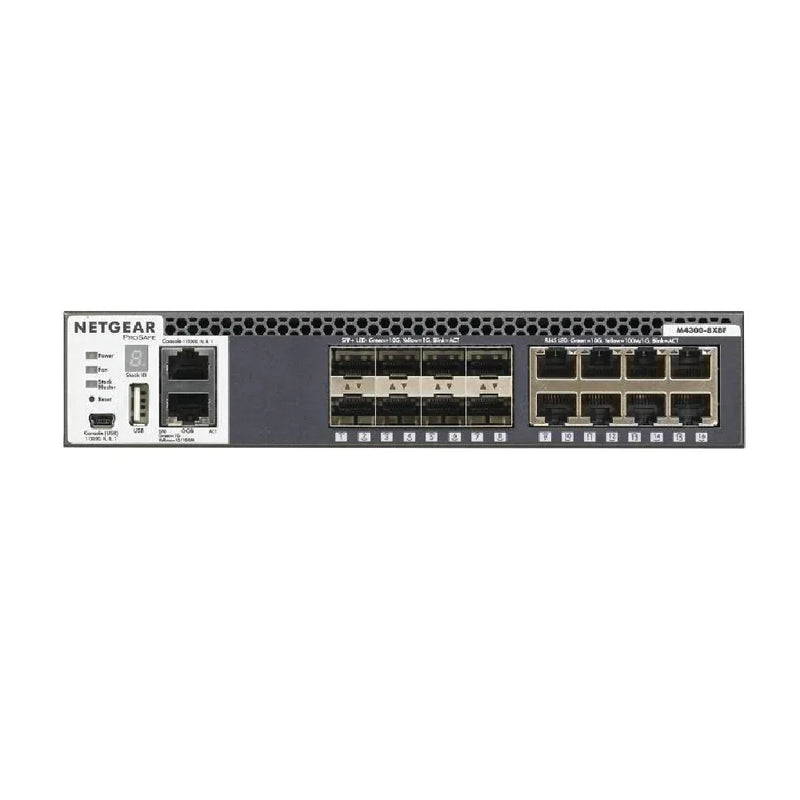 NETGEAR XSM4316S 16-Port Fully Managed Switch M4300-8X8F, 16x10G, 8x10GBASE-T