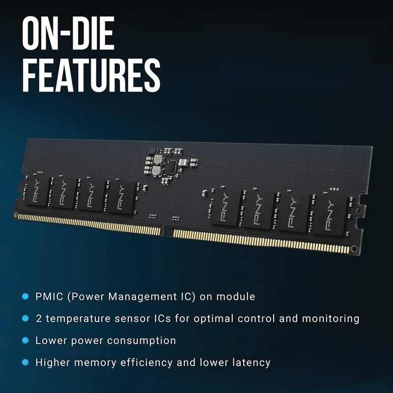 PNY Performance DDR5 4800MHz DRAM UDIMM 16GB Single Pack