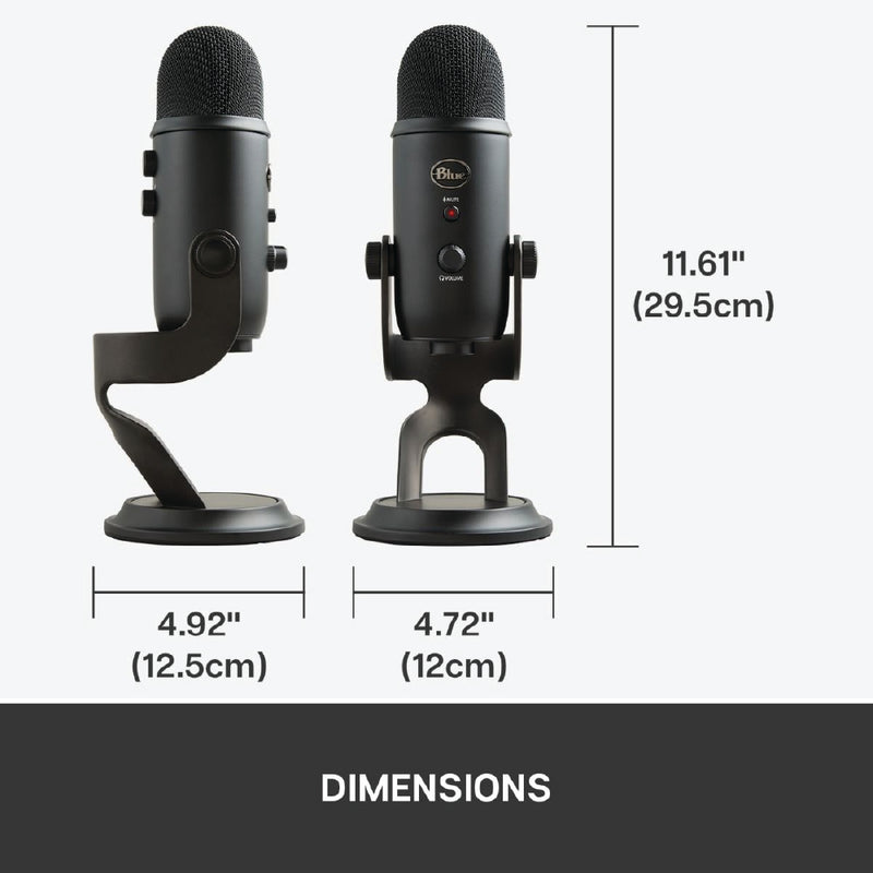 LOGITECH G YETI Premium Multi-Pattern USB Microphone with Blue VO!CE