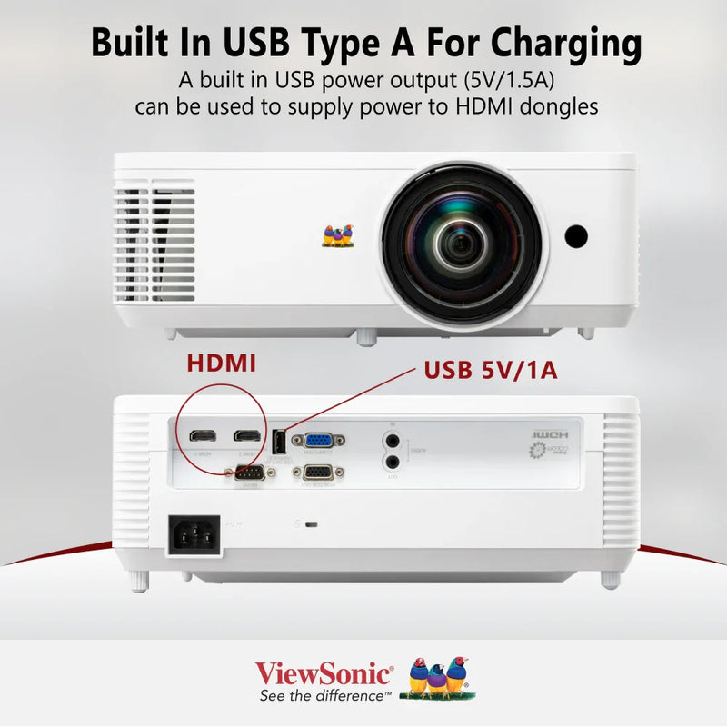 VIEWSONIC PS502X 4,000 ANSI Lumens XGA Short Throw Business & Education Projector