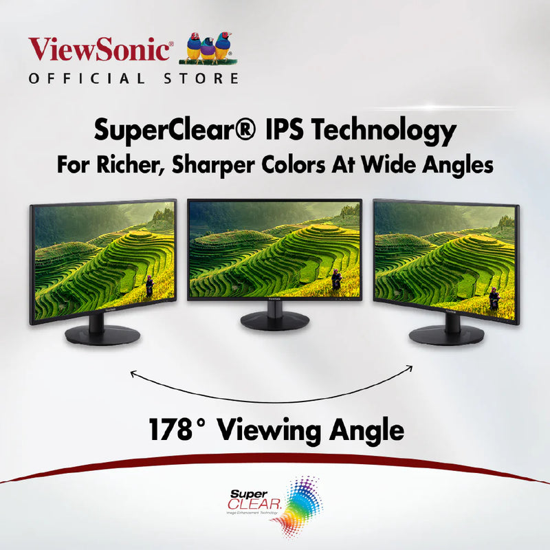 VIEWSONIC VA2432-MHD 24” IPS Monitor Featuring Display Port, HDMI and Speakers